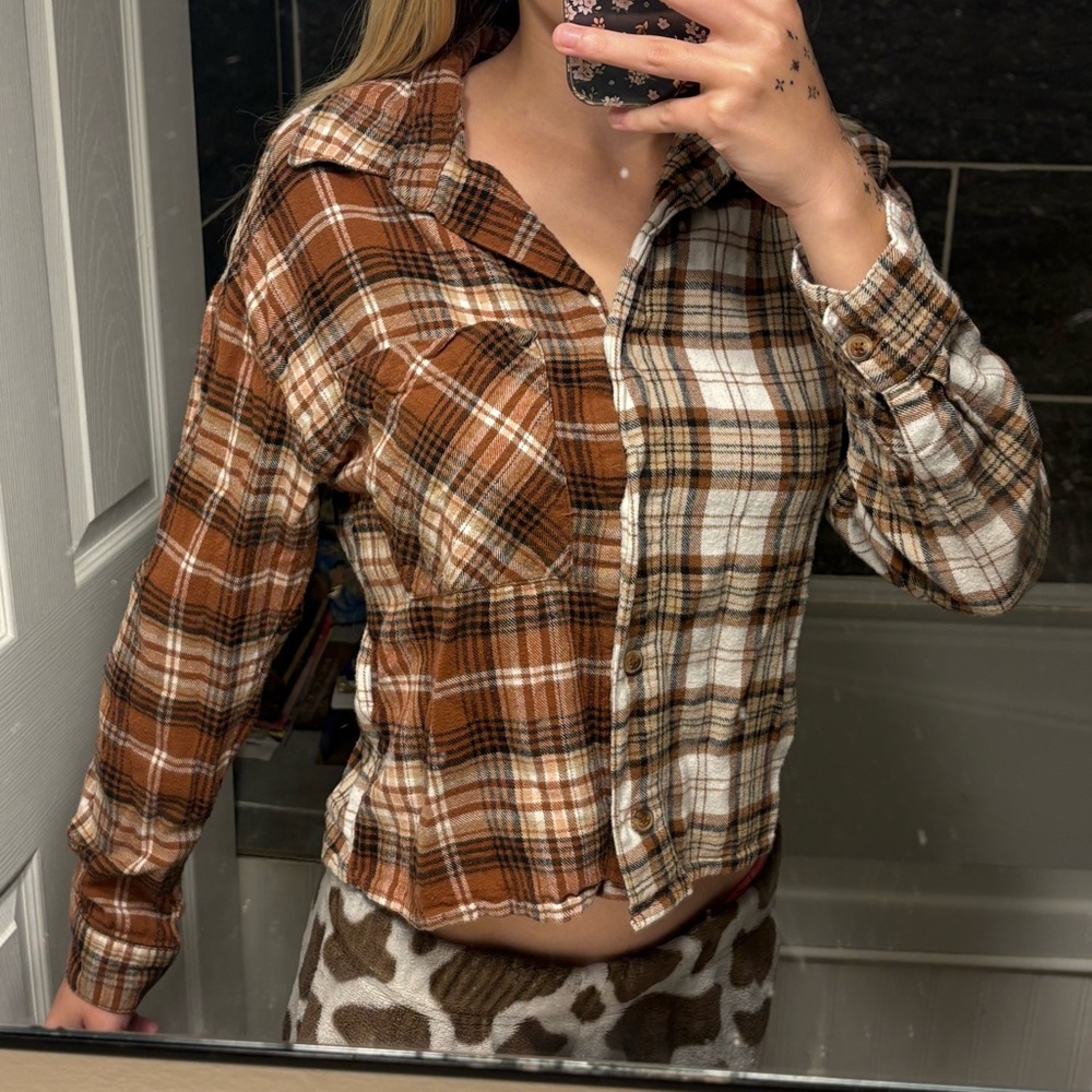Retrod two toned button down
